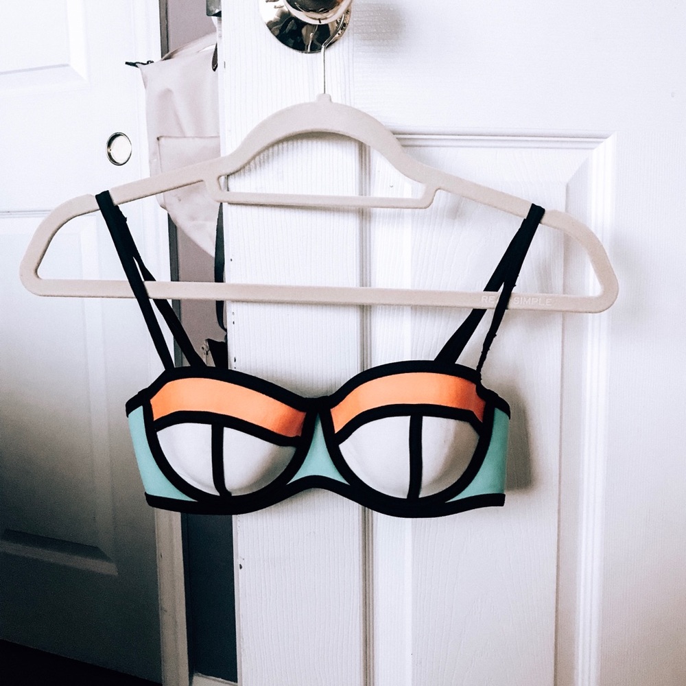 Triangl color block bikini